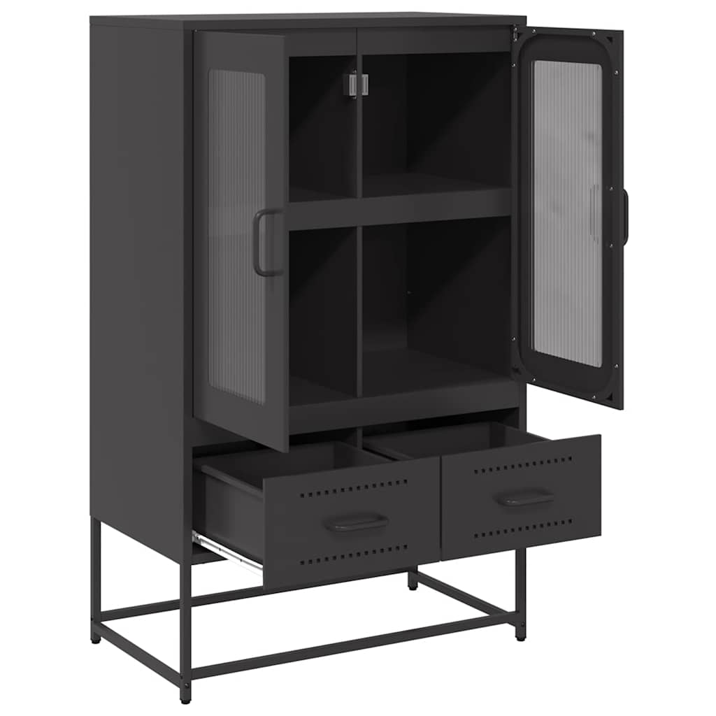 vidaXL Highboard Black 68x39x111,5 cm Steel