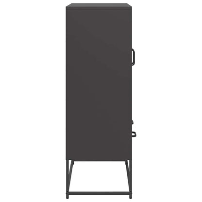 vidaXL Highboard Black 68x39x111.5 cm Steel