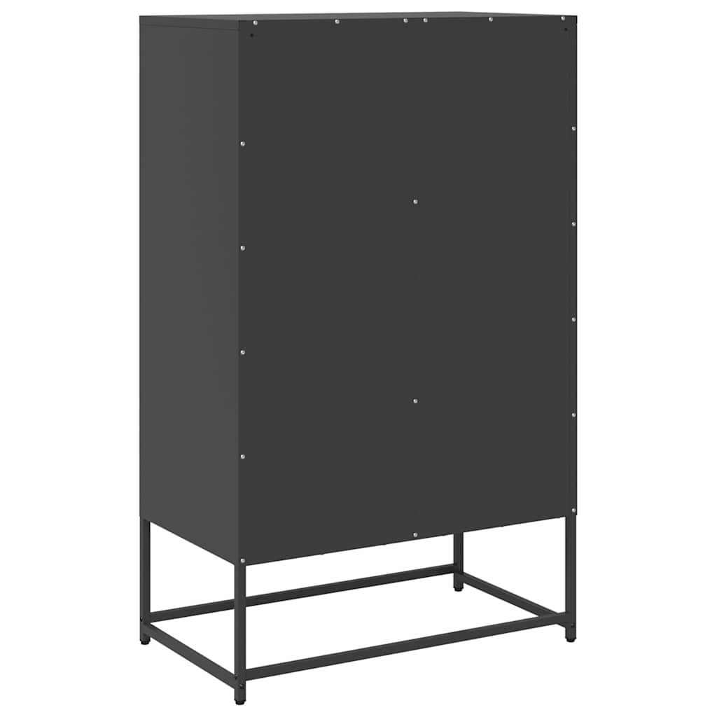 vidaXL Highboard Black 68x39x111.5 cm Steel