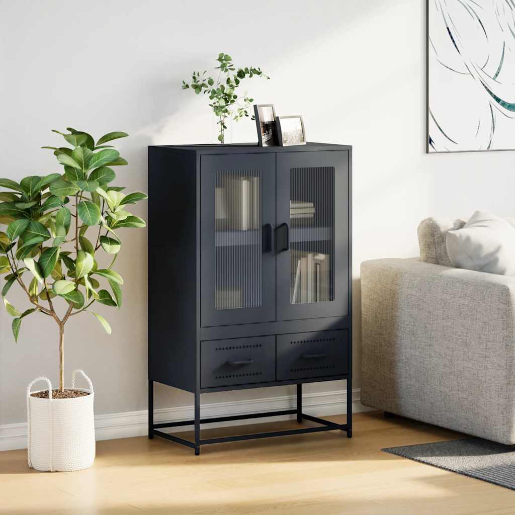 vidaXL Highboard Anthracite 68x39x111.5 cm Steel