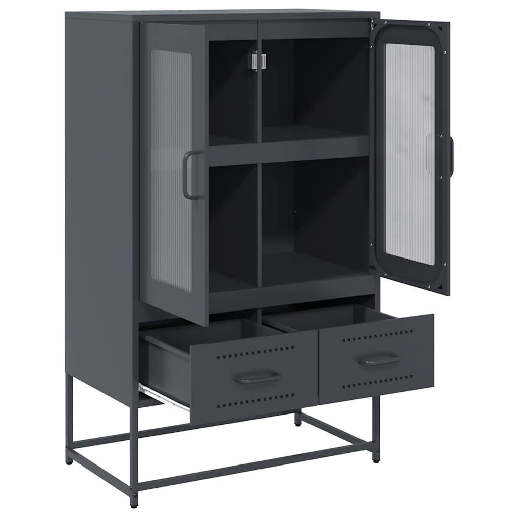 vidaXL Highboard Anthracite 68x39x111.5 cm Steel