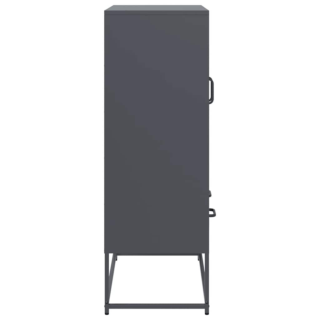 vidaXL Highboard Anthracite 68x39x111.5 cm Steel