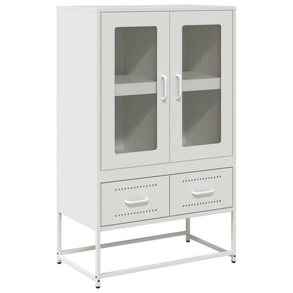 vidaXL Highboard White 68x39x111,5 cm Steel