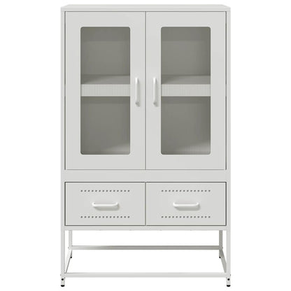 vidaXL Highboard White 68x39x111.5 cm Steel