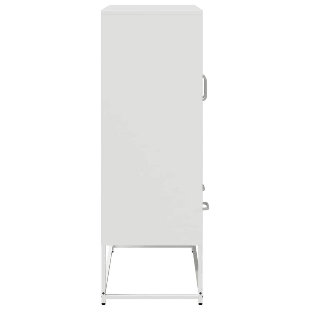 vidaXL Highboard White 68x39x111,5 cm Steel
