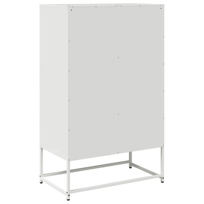 vidaXL Highboard White 68x39x111.5 cm Steel