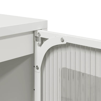 vidaXL Highboard White 68x39x111.5 cm Steel