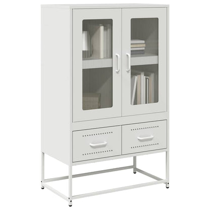 vidaXL Highboard White 68x39x111,5 cm Steel