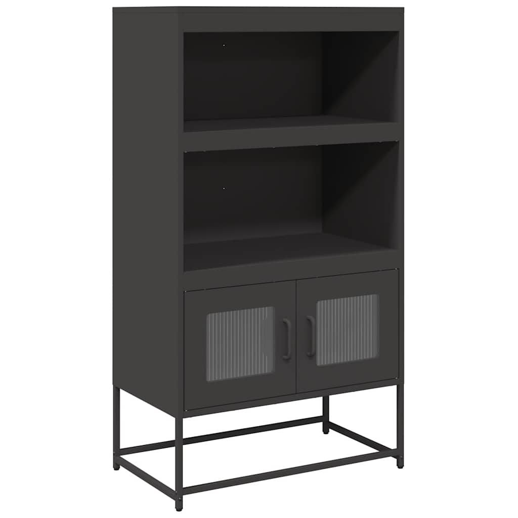 vidaXL Highboard Black 68x39x123 cm Steel