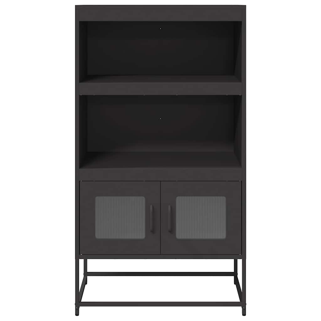vidaXL Highboard Black 68x39x123 cm Steel