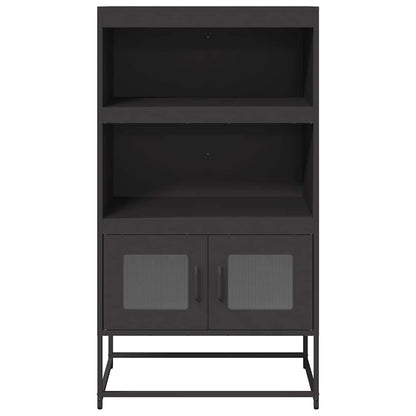 vidaXL Highboard Black 68x39x123 cm Steel
