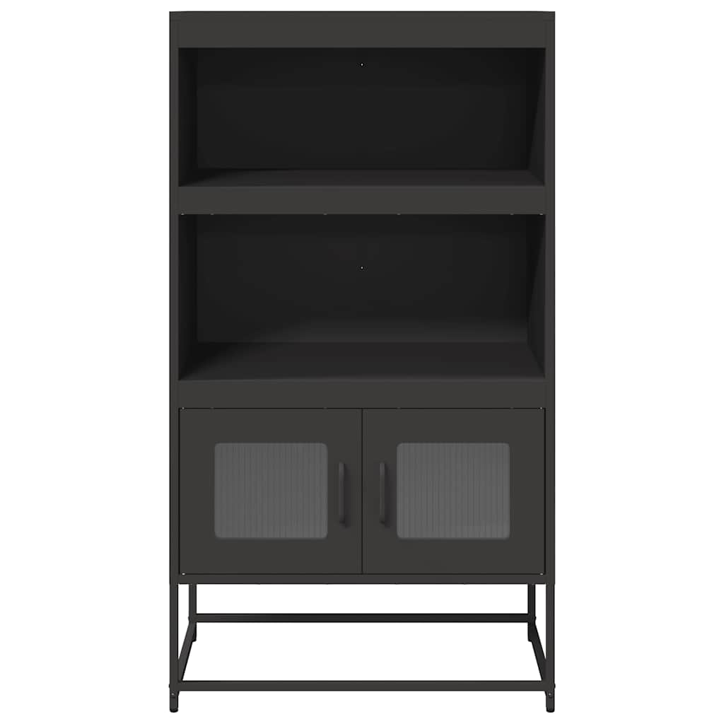 vidaXL Highboard Black 68x39x123 cm Steel
