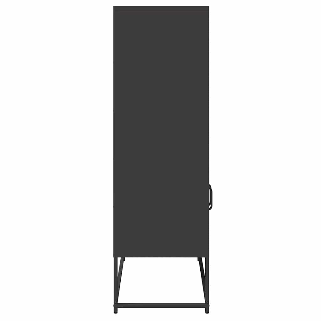 vidaXL Highboard Black 68x39x123 cm Steel