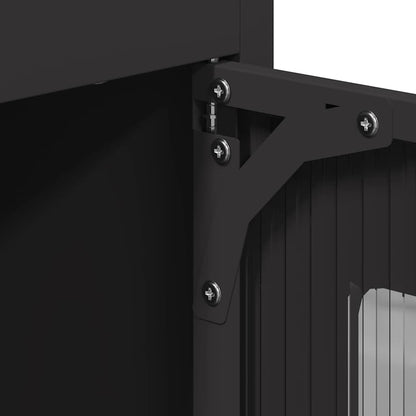 vidaXL Highboard Black 68x39x123 cm Steel