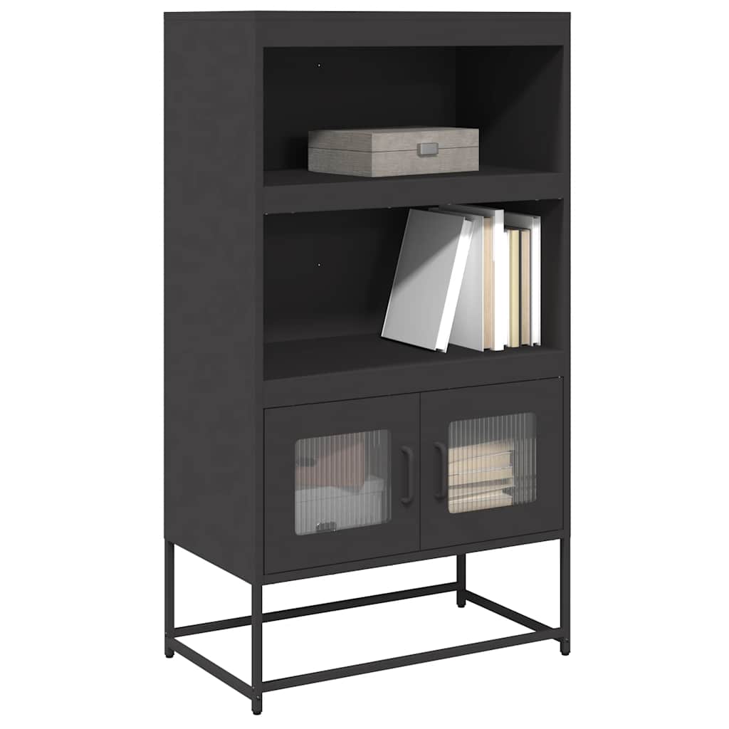 vidaXL Highboard Black 68x39x123 cm Steel