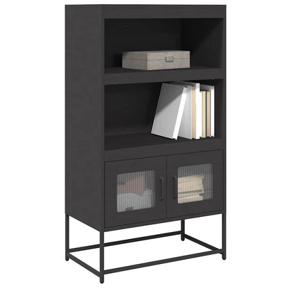 vidaXL Highboard Black 68x39x123 cm Steel