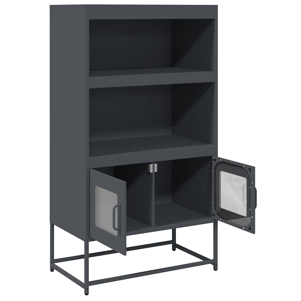 vidaXL Highboard Anthracite 68x39x123 cm Steel
