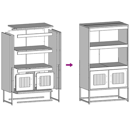 vidaXL Highboard Anthracite 68x39x123 cm Steel