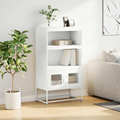 vidaXL Highboard White 68x39x123 cm Steel
