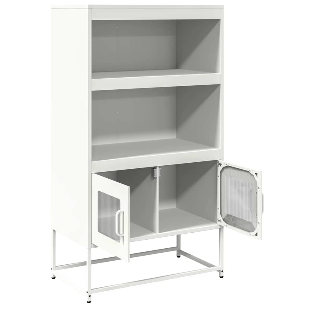 vidaXL Highboard White 68x39x123 cm Steel