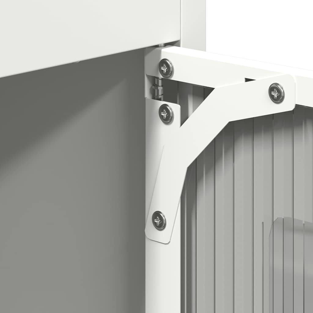 vidaXL Highboard White 68x39x123 cm Steel