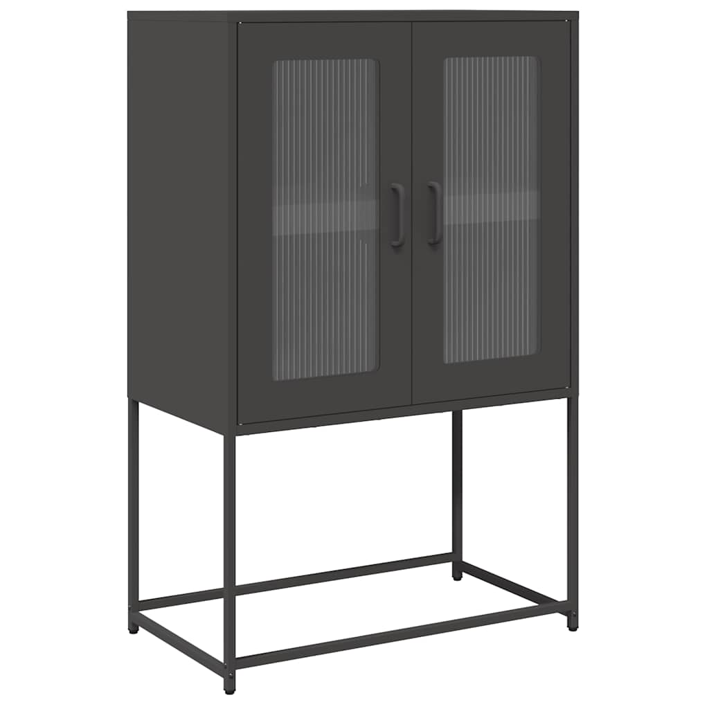 vidaXL Highboard Black 68x39x107 cm Steel
