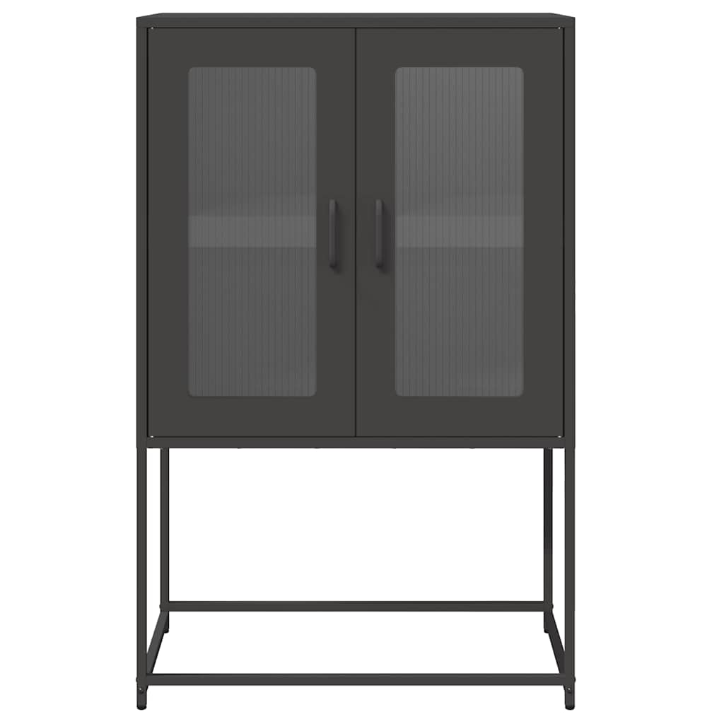 vidaXL Highboard Black 68x39x107 cm Steel