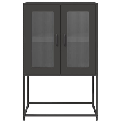 vidaXL Highboard Black 68x39x107 cm Steel