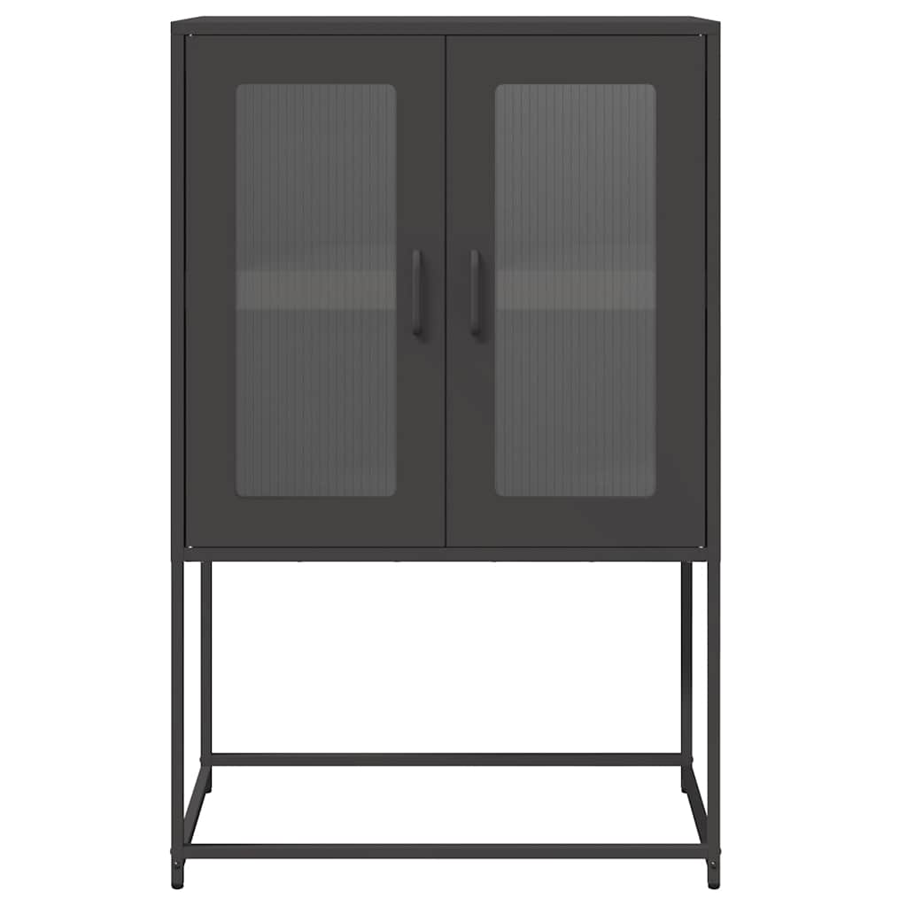 vidaXL Highboard Black 68x39x107 cm Steel