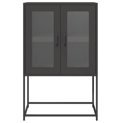 vidaXL Highboard Black 68x39x107 cm Steel