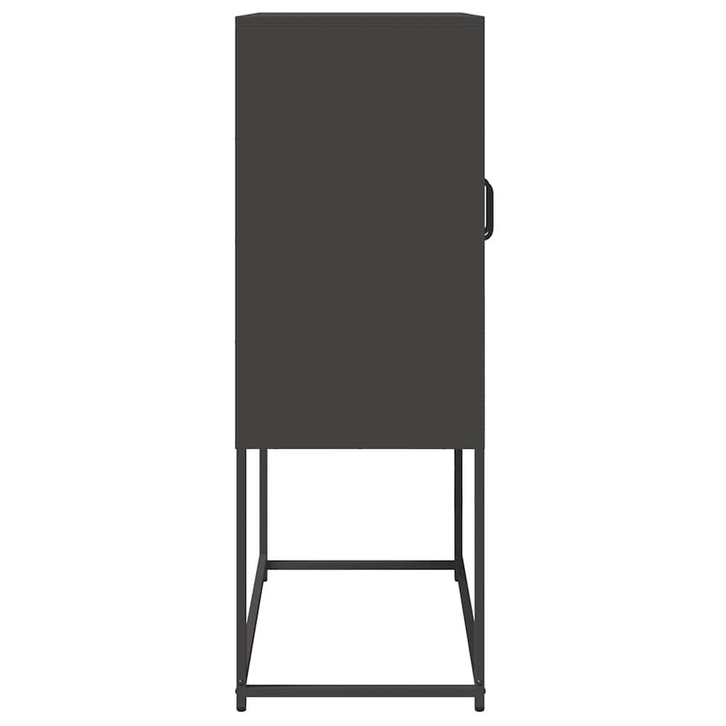vidaXL Highboard Black 68x39x107 cm Steel