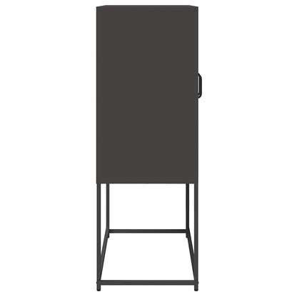 vidaXL Highboard Black 68x39x107 cm Steel