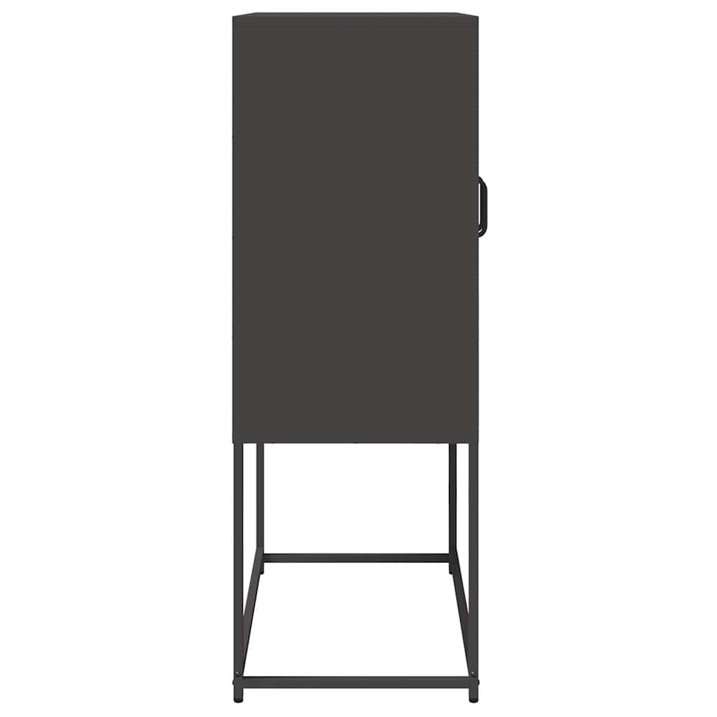 vidaXL Highboard Black 68x39x107 cm Steel