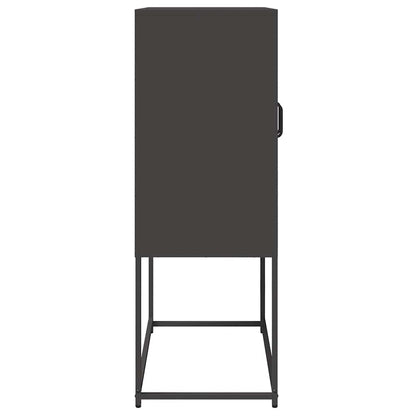 vidaXL Highboard Black 68x39x107 cm Steel