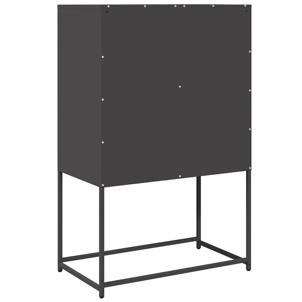 vidaXL Highboard Black 68x39x107 cm Steel