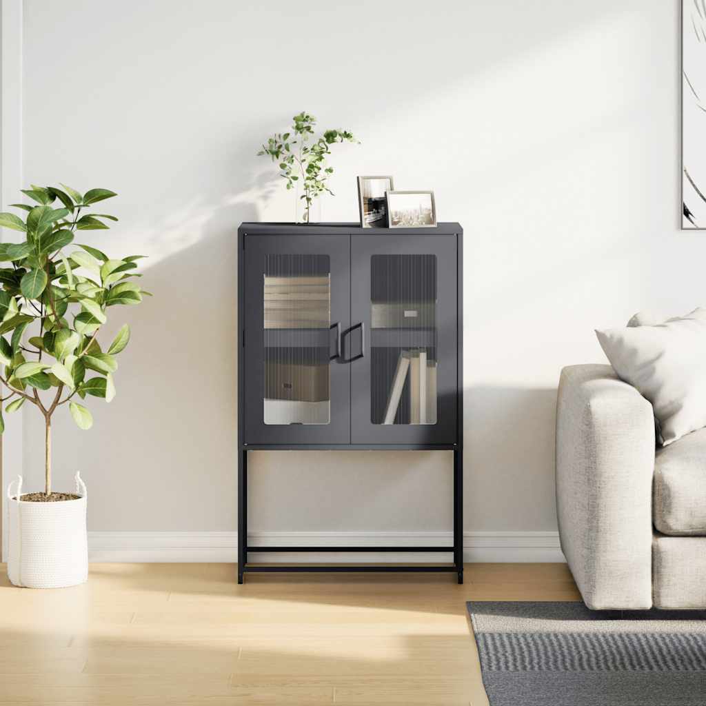 vidaXL Highboard Anthracite 68x39x107 cm Steel