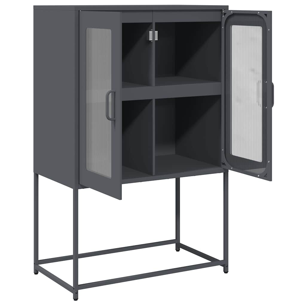 vidaXL Highboard Anthracite 68x39x107 cm Steel