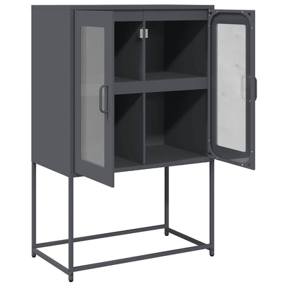 vidaXL Highboard Anthracite 68x39x107 cm Steel