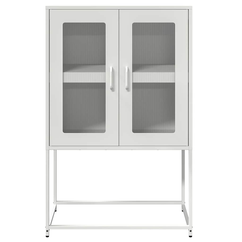 vidaXL Highboard White 68x39x107 cm Steel