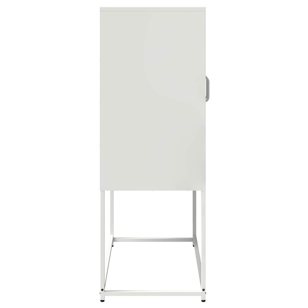 vidaXL Highboard White 68x39x107 cm Steel