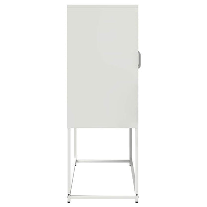 vidaXL Highboard White 68x39x107 cm Steel
