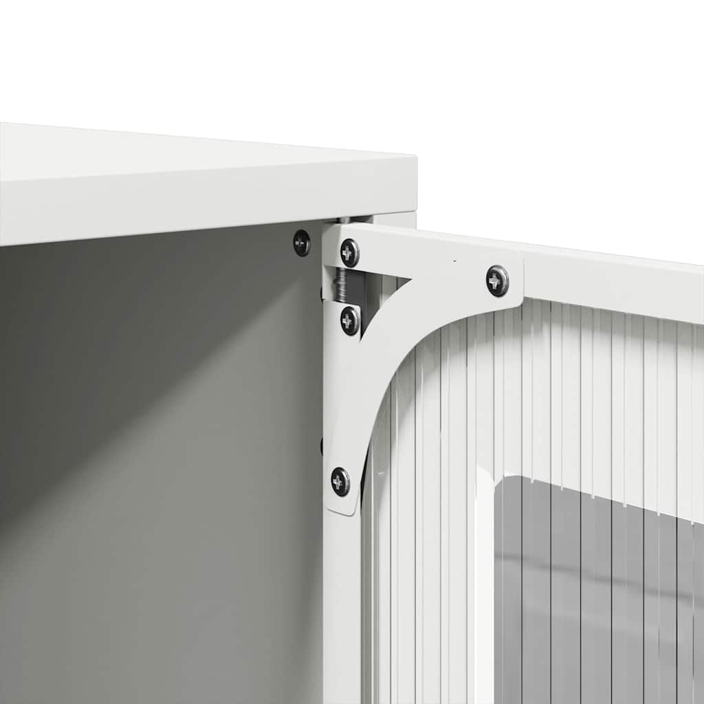 vidaXL Highboard White 68x39x107 cm Steel