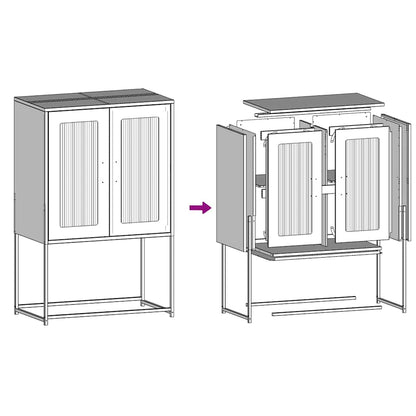 vidaXL Highboard White 68x39x107 cm Steel