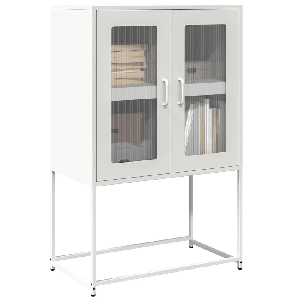 vidaXL Highboard White 68x39x107 cm Steel