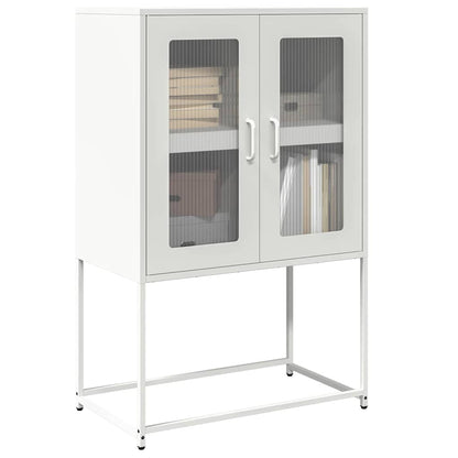 vidaXL Highboard White 68x39x107 cm Steel