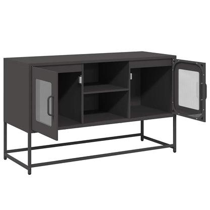 vidaXL TV Cabinet Black 100.5x39x60.5 cm Steel