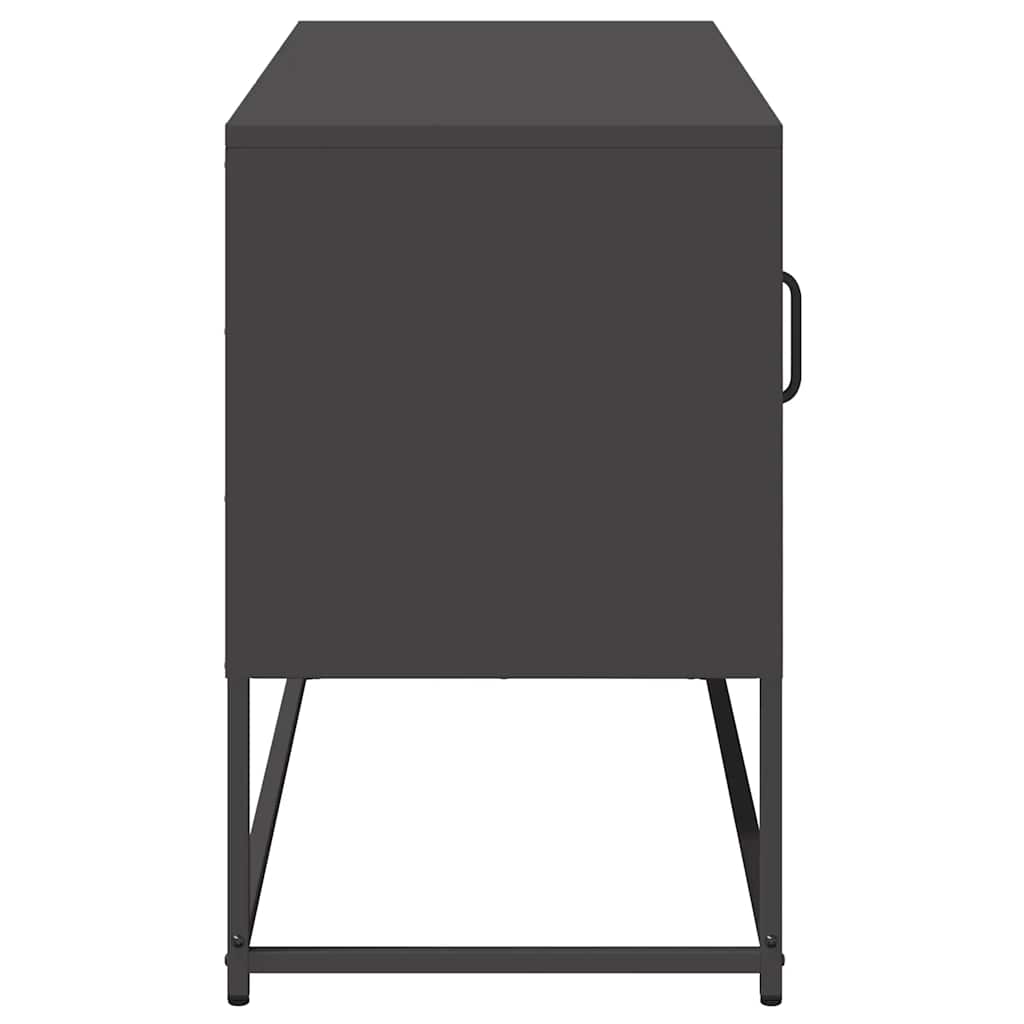 vidaXL TV Cabinet Black 100.5x39x60.5 cm Steel