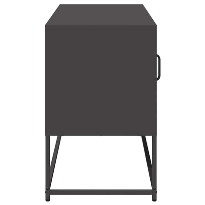 vidaXL TV Cabinet Black 100.5x39x60.5 cm Steel