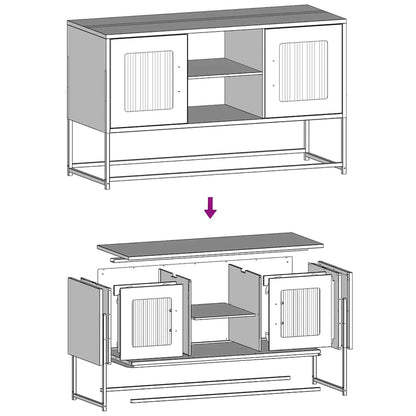 vidaXL TV Cabinet Anthracite 100.5x39x60.5 cm Steel