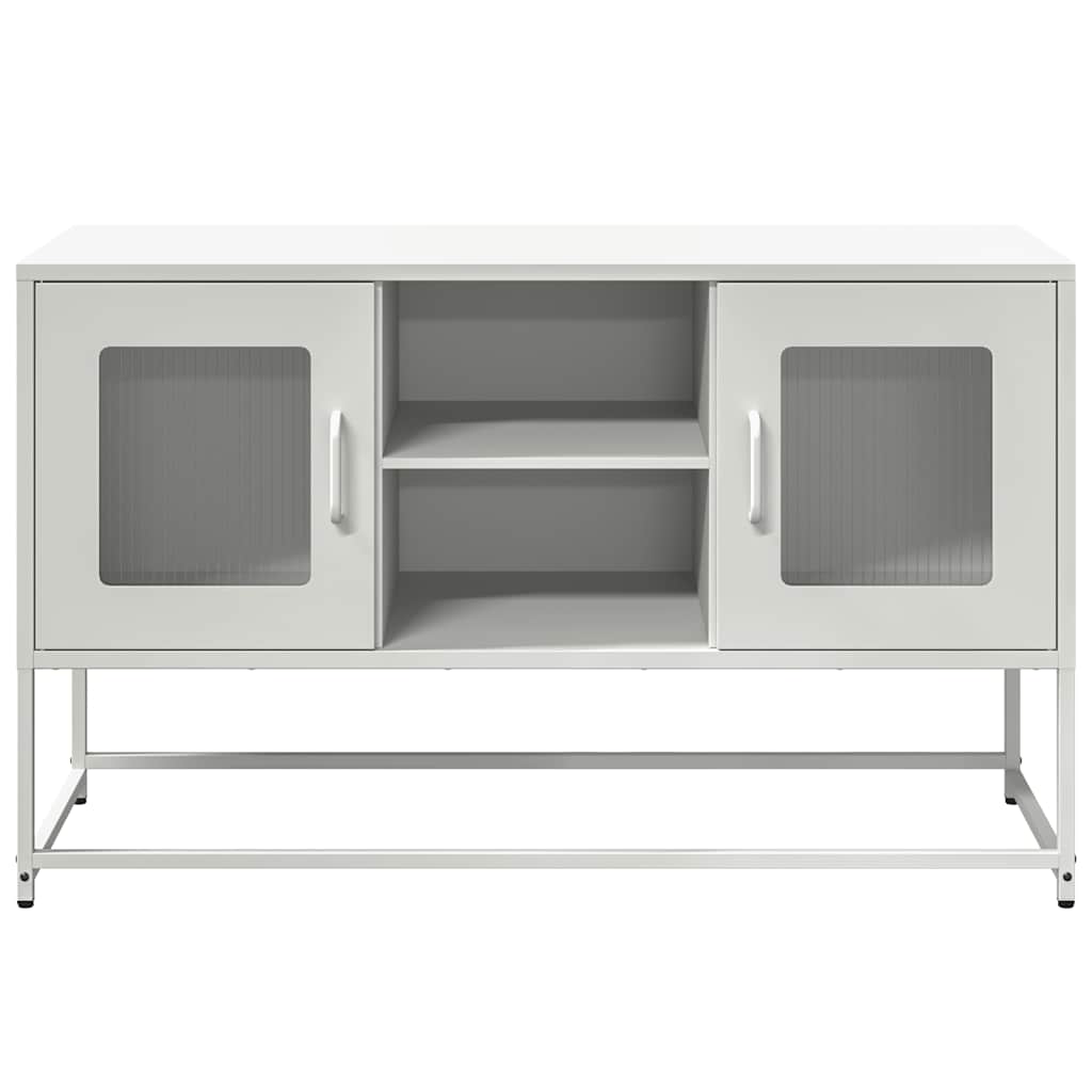 vidaXL TV Cabinet White 100,5x39x60,5 cm Steel